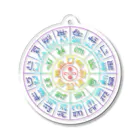  Pastel Design Art 天使のお部屋の龍体文字（虹色） Acrylic Key Chain