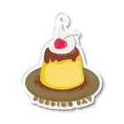 イラスト MONYAAT の毎月25日はプリンの日のプリン　カスタード ac アクリルキーホルダー