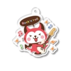 ミニマムユニヴァース@SUZURIのデビねこくん アクリルキーホルダー ロックンロール Acrylic Key Chain