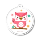 ミニマムユニヴァース@SUZURIのももいろフクロウのフクさんアクリルキーホルダー Acrylic Key Chain
