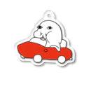 横目でチラリ！パリジェンヌのcar Acrylic Key Chain