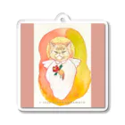 くまきち＠kyonyamamotoの猫天使シリーズ「ハイビスカス」 アクリルキーホルダー