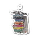 monocolor_collageの積み重なる車くるまクルマ Acrylic Key Chain