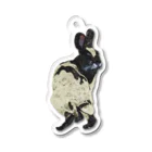 AngelRabbitsのRabbit Heart Mother Acrylic Key Chain