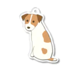 ゆいたっく／犬イラストの振り向くジャックラッセルテリア Acrylic Key Chain