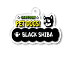 CARTOON PETDOGSの【104M】C･PETDOGS『Black Shiba』アクリルキーホルダー Acrylic Key Chain