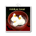 callduck_peichan2の餅ペヤング　鳥rick or 鳥eat Acrylic Key Chain