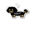 mana_shopのDACHSHUND_BLACK CREAM Acrylic Key Chain