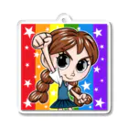 堀越ヨッシーのお店（SUZURI支店）の森邦子(PRIDE 2022) Acrylic Key Chain