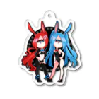 ひさめ家の子供達の【単眼双子】逆バニー&バニー Acrylic Key Chain