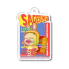 Siderunの館 B2のバンドブームロンT風だよ！さげみちゃん Acrylic Key Chain