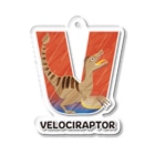 tawtawのAlphabet Animals - VELOCIRAPTOR Acrylic Key Chain