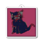 XVOs Garmentsの黒猫 Acrylic Key Chain