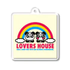 SUPER LOVERS co,ltdのLOVERS HOUSE 虹と雲メリーアンドケン　イエロー アクリルキーホルダー