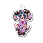 あやしいおばさん くろまめさんの○ュアアルコール（ク○イナー） Acrylic Key Chain