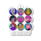 七瀬コウの秘密基地のPOP VIRUS GIRLS 【文字:白】 Acrylic Key Chain