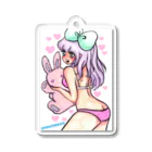 ☆チョコメロ☆のうさちゃん抱っこチョコメロガール Acrylic Key Chain