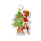 yuka-taroのクリスマス・ガール Acrylic Key Chain