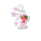 Rabbitflowerの♥らびこ♥の大好きなイチゴギュー アクリルキーホルダー