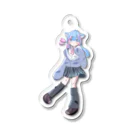 猫枕の猫耳女の子 Acrylic Key Chain