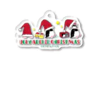 LittleLoroのUGLY ADELIE CHIRISTMAS 0586 アデリーペンギン サンタ帽子 横並び Acrylic Key Chain