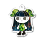 Yoko/foundationのgreen girl Acrylic Key Chain