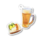 u_maのビールとお漬物 Acrylic Key Chain