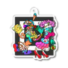 です毒の毒状態さんの目の犬（ドクジョーくん＆メッケンミーちゃん） Acrylic Key Chain