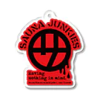 SAUNA JUNKIES | サウナジャンキーズのマルサ アクリルキーホルダー（赤） Acrylic Key Chain