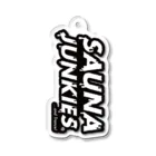 SAUNA JUNKIES | サウナジャンキーズのメルティーロゴ アクリルキーホルダー（白） アクリルキーホルダー