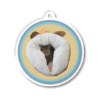 保護ねこの家のおじぃとクマかまくらby黒豆猫 Acrylic Key Chain