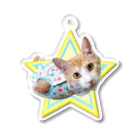 保護ねこの家のお洋服ラテ王子by黒豆猫 Acrylic Key Chain