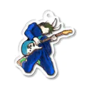 イムザキのアトリエのウサギのギタリスト。 Acrylic Key Chain