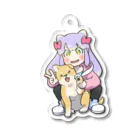 よなよなこうもりのいぬとよなこちゃん Acrylic Key Chain