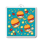 TokyoFridayNightの空飛ぶハンバーガー Acrylic Key Chain