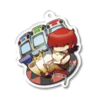 テクノポリスデザインのゲーセン猫（GAMECENTER TECNOPOLIS Ver.） Acrylic Key Chain