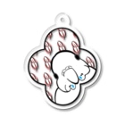 いっぷく処 てんてんのとりばーど(赤の羽小窓からこんにちは2) Acrylic Key Chain