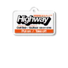 特製飯屋Highway（着なさい）の特製サインボード アクリルキーホルダー