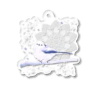 しの.＠流浪創具師EMANONの雪国の妖精シマエナガ Acrylic Key Chain