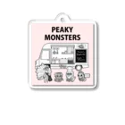 ピーキーモンスターズ【PeakyMonsters】ピキモングッズ公式ショップのモノクロピンク(アクリルキーホルダー)ピキモンキッチンカーシリーズ Acrylic Key Chain