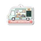 ピーキーモンスターズ【PeakyMonsters】ピキモングッズ公式ショップのピキモン号ピンク(アクリルキーホルダー)キッチンカーシリーズ アクリルキーホルダー