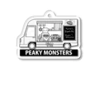 ピーキーモンスターズ【PeakyMonsters】ピキモングッズ公式ショップのピキモン号モノクロ(アクリルキーホルダー)キッチンカーシリーズ アクリルキーホルダー