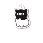 ふわにゃんshopの目出し帽にゃんこ(白) Acrylic Key Chain