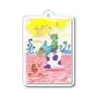 杉山和彦の手描きイラスト　不思議な散歩🌈 Acrylic Key Chain