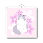 Kotetsu diary(SUZURI店)のラグドール×桜 Acrylic Key Chain