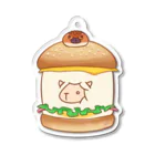 うメェ～ぱん屋さんのハンバーガー（しょっくぱん） Acrylic Key Chain