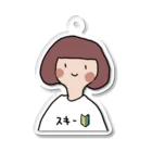 yamamototomohiroのスキー初心者女子 Acrylic Key Chain