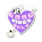 Butterfly 7のGOOD VIBES ONLY 紫 アクリルキーホルダー