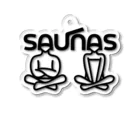 saunas.サウナーズのMonochrome.SaunasLogo Acrylic Key Chain