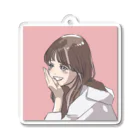 meiのいたずらな笑顔の女の子 Acrylic Key Chain